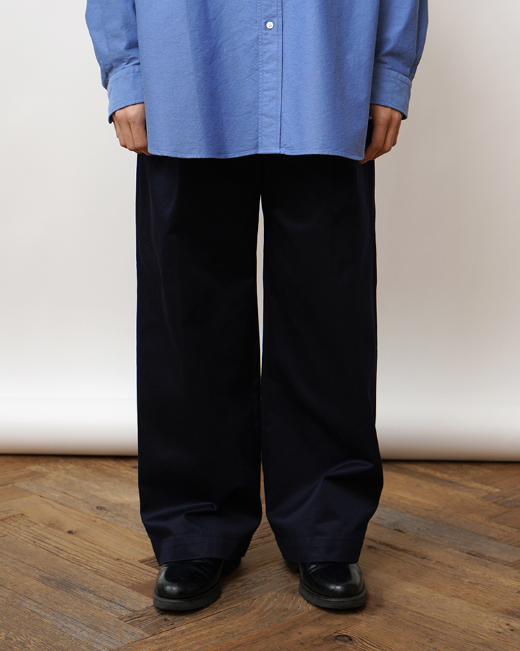 Graphpaper (MEN) / Westpoint Chino Wide Straight Trousers / NAVY