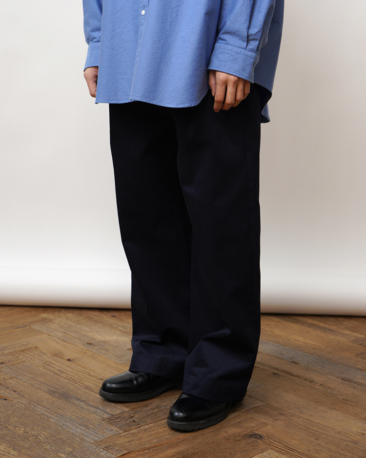 Westpoint Chino Wide Straight Trousers / NAVY | Graphpaper (MEN