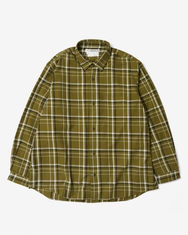  / WIDE - BUTTON SHIRT  / OLIVE-CH