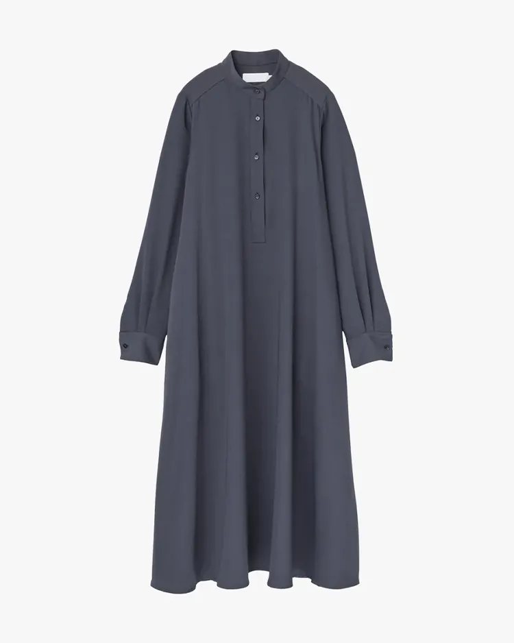 Graphpaper (WOMEN) / Satin Band Collar Dress / C.GRAY
