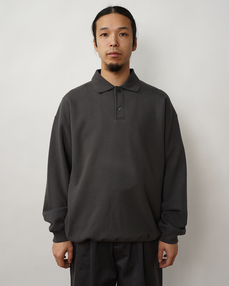 Graphpaper (MEN) / AZUMA Terry Pullover Polo Sweat / GREY