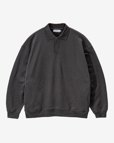  / AZUMA Terry Pullover Polo Sweat / GREY