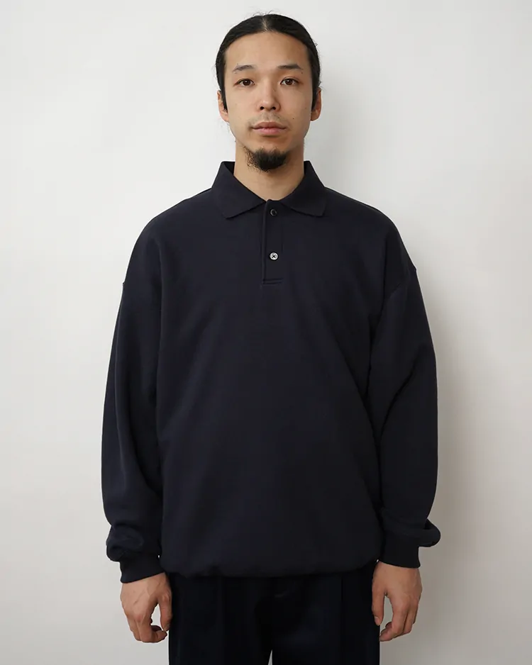 Graphpaper (MEN) / AZUMA Terry Pullover Polo Sweat / NAVY