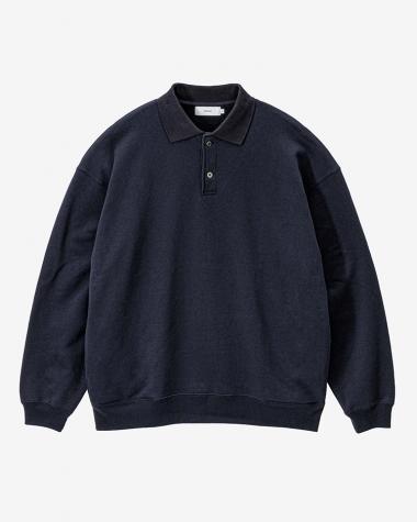  / AZUMA Terry Pullover Polo Sweat / NAVY