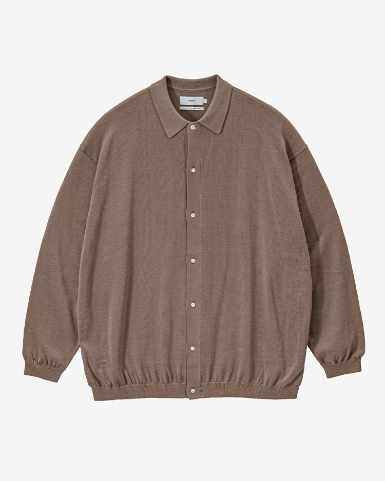 Graphpaper (MEN) / Suvin High Gauge Knit Oversized L/S Shirts / TAUPE