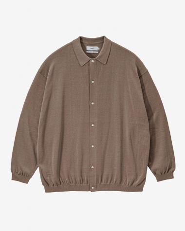  / Suvin High Gauge Knit Oversized L/S Shirts / TAUPE