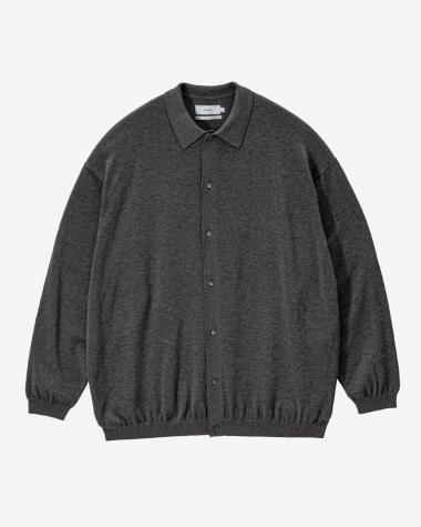  / Suvin High Gauge Knit Oversized L/S Shirts / TOP GRAY