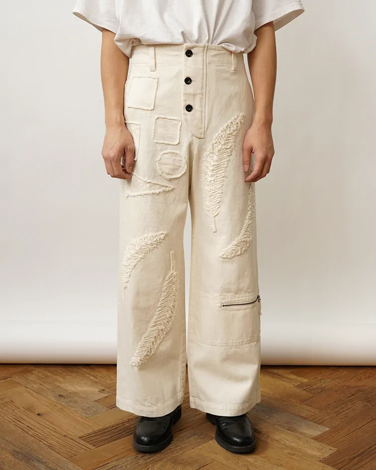 Spomenik / Bespoke pants 003 / IVORY