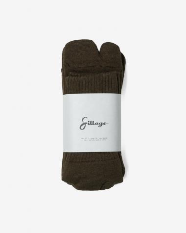 Sillage / 3p tabi socks / MELANGE BROWN 