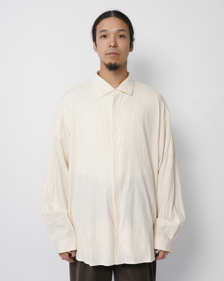 YAECA (MEN) / EXTRA WIDE - COMFORT SHIRT / NATURAL 