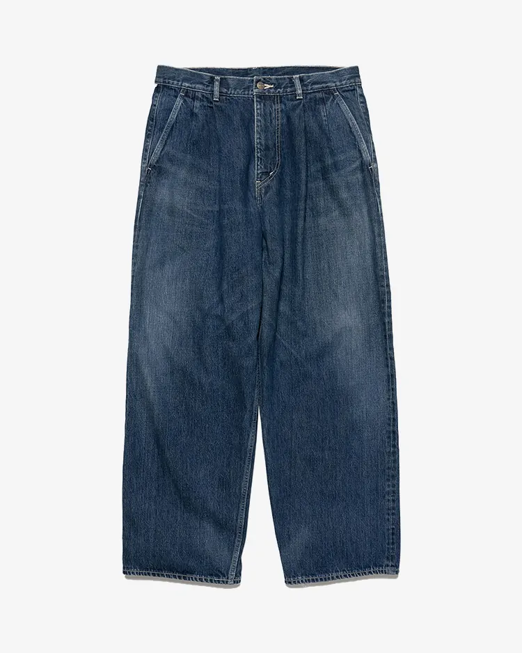 Selvage Denim Two Tuck Pants / INDIGO DARK FADE | Graphpaper (MEN