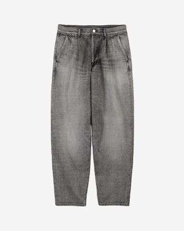  / Selvage Denim Two Tuck Tapered Pants / BLACK LIGHT FADE