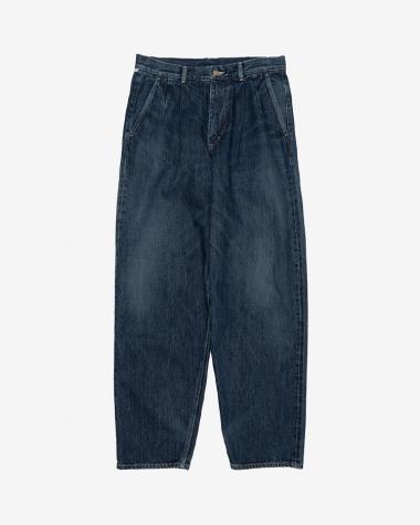  / Selvage Denim Two Tuck Tapered Pants / INDIGO DARK FADE