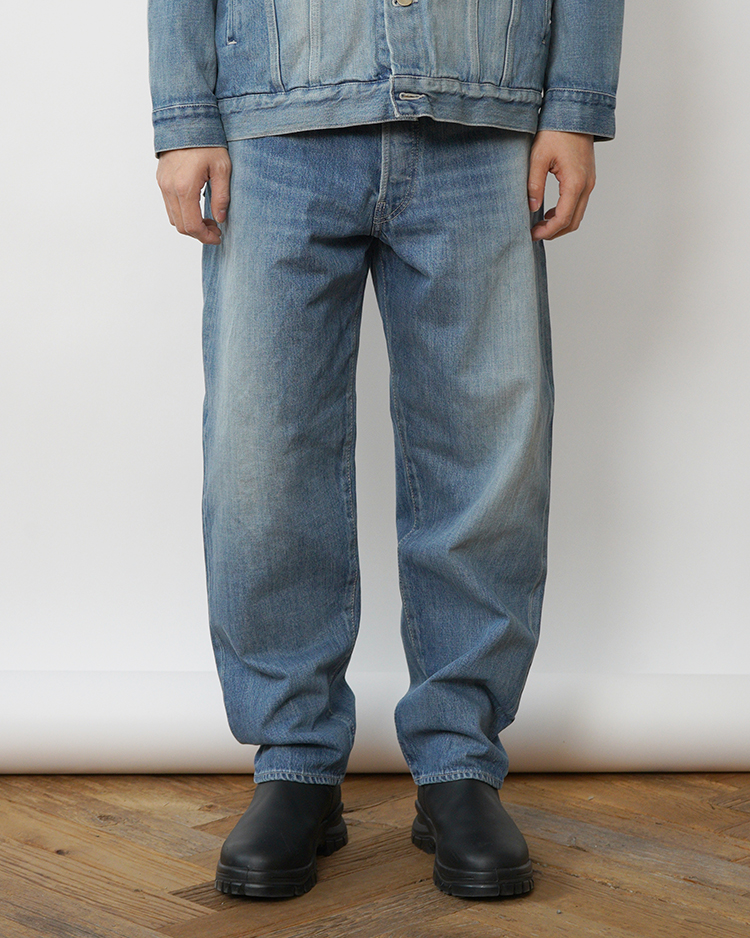Graphpaper (MEN) / Selvage Denim Five Pocket Tapered Pants / INDIGO LIGHT FADE