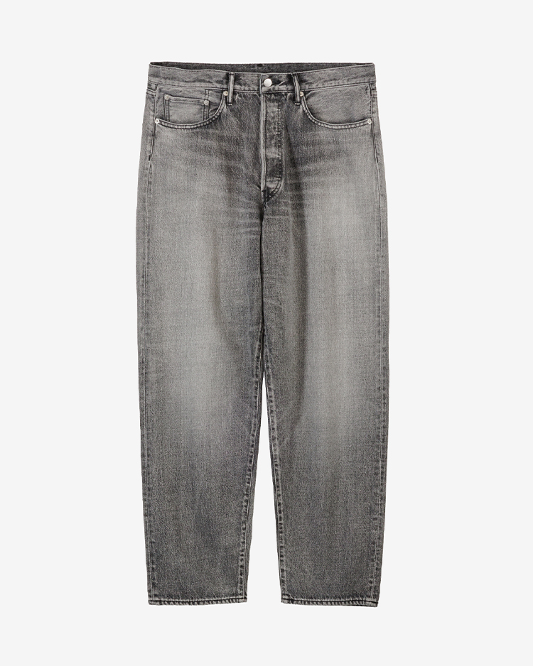 Graphpaper (MEN) / Selvage Denim Five Pocket Tapered Pants / BLACK LIGHT FADE