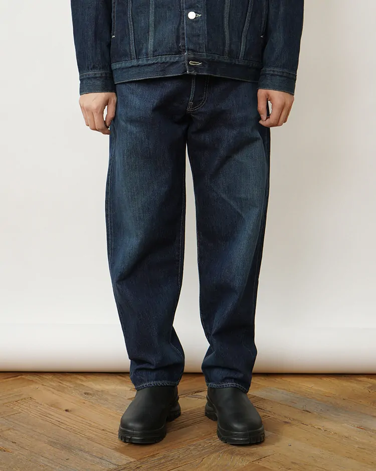 Graphpaper (MEN) / Selvage Denim Five Pocket Tapered Pants / INDIGO DARK FADE