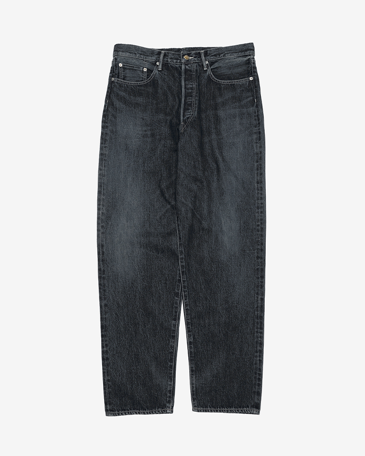 Graphpaper (MEN) / Selvage Denim Five Pocket Tapered Pants / BLACK DARK FADE