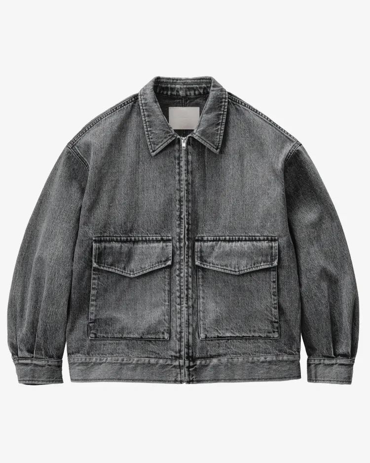 Graphpaper (MEN) / Selvage Denim Zip Jacket / BLACK LIGHT FADE