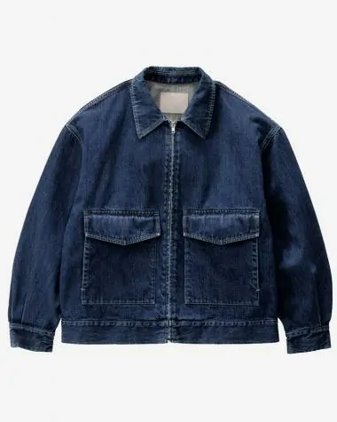 ジャケット・アウター Selvage Denim Jacket Indigo Dark Fade Selvage Denim Zip Jacket / INDIGO DARK FADE | Graphpaper (MEN