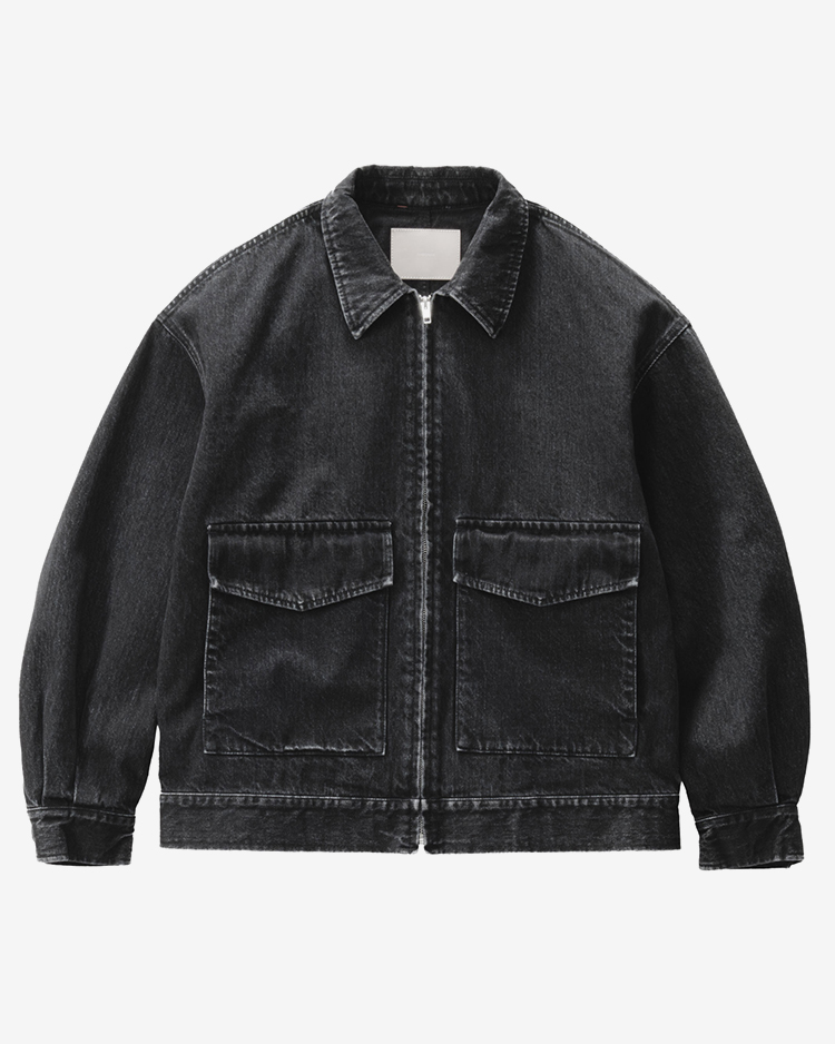 Graphpaper (MEN) / Selvage Denim Zip Jacket / BLACK DARK FADE