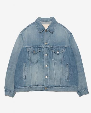  / Selvage Denim Trucker Jacket / INDIGO LIGHT FADE
