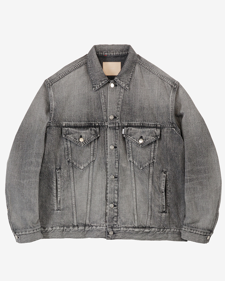 Graphpaper (MEN) / Selvage Denim Trucker Jacket / BLACK LIGHT FADE