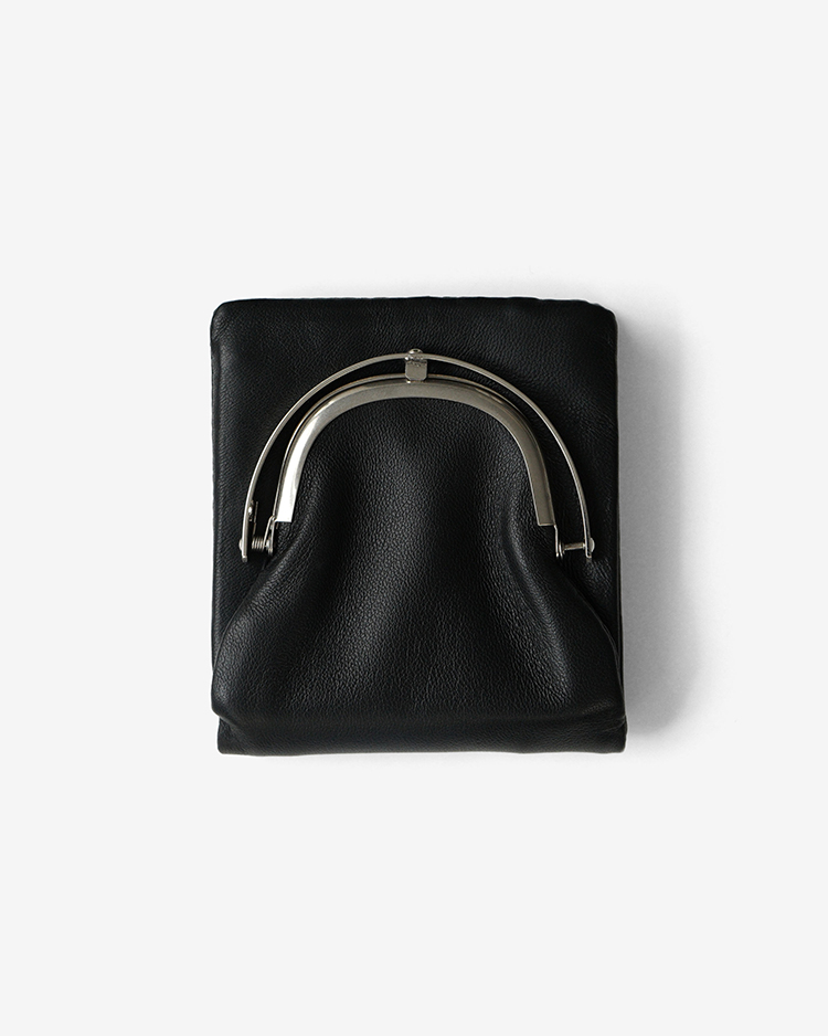 ED ROBERT JUDSON / ODD - FRAME HALF WALLET / BLACK (LAMB NAPPA)