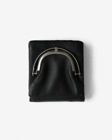 ED ROBERT JUDSON / ODD - FRAME HALF WALLET / BLACK (LAMB NAPPA)
