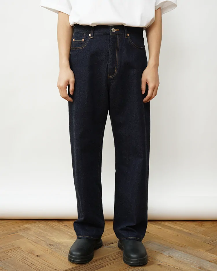 YAECA (MEN) / WIDE DENIM (19-13B) / BLACK