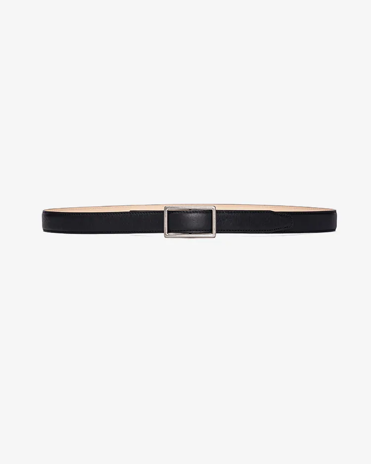 Graphpaper Holeless Leather Classic Narrow Belt / BLACK Graphpaper Holeless Leather Classic Narrow Belt / BLACK