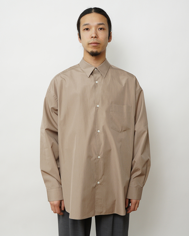 Graphpaper (MEN) / ALUMO for GP L/S Oversized Regular Collar Shirt / TAUPE