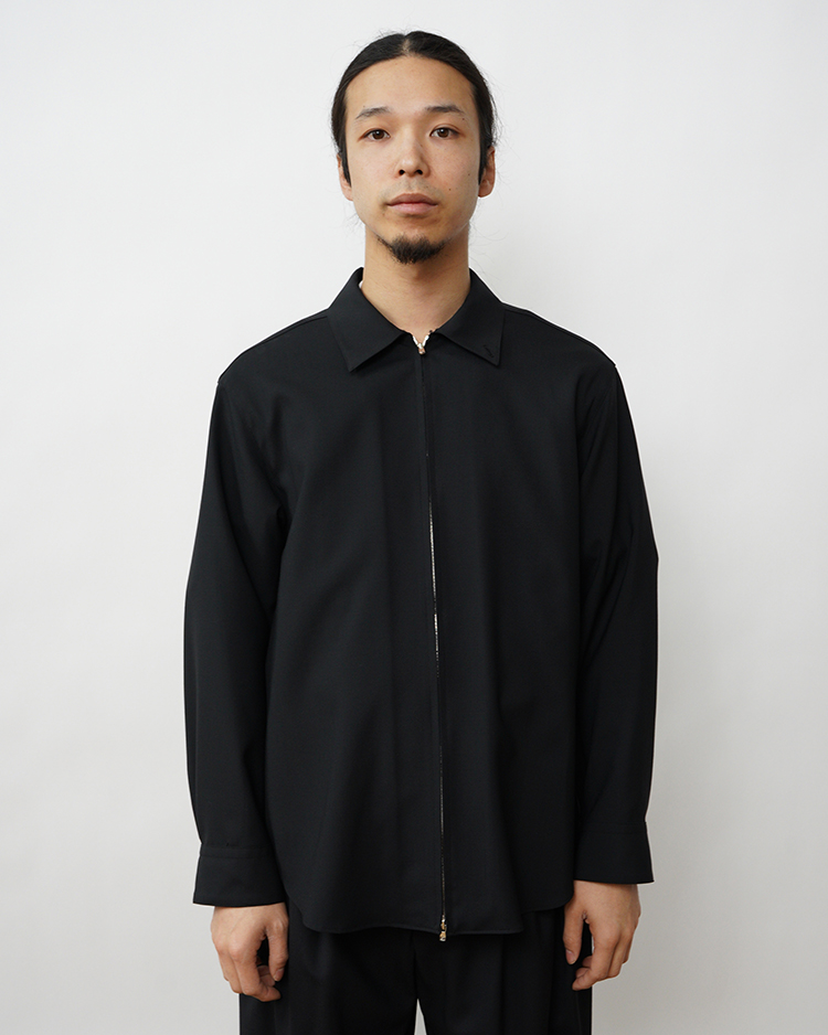 OVERCOAT / Zip-up Shirt / BLACK
