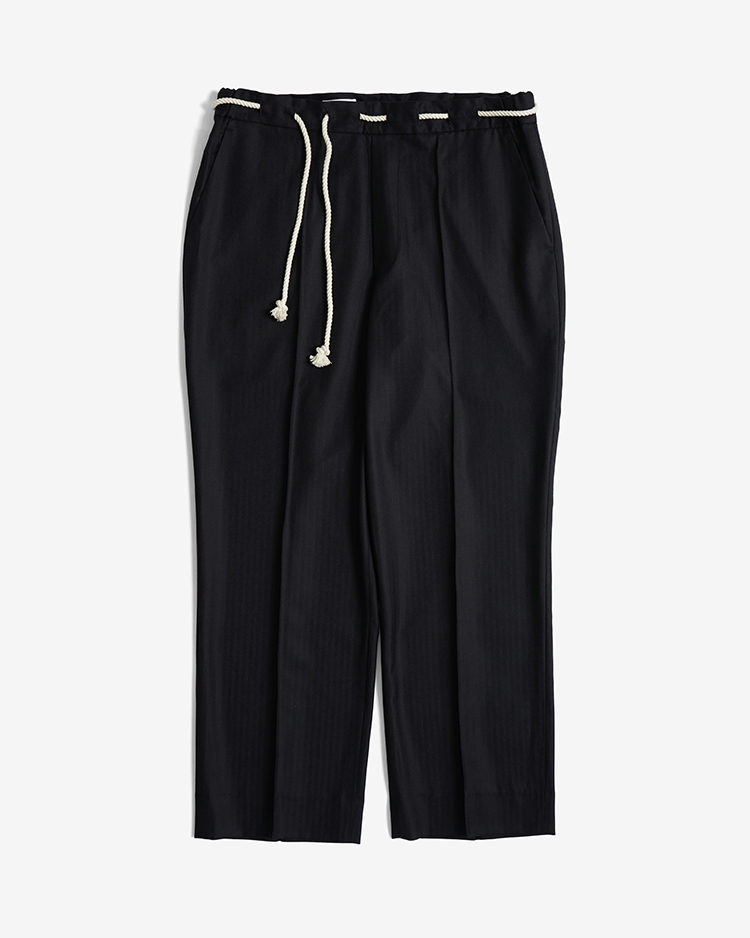 ORRS / Sailing Trousers Wool Herringbone / D.NAVY