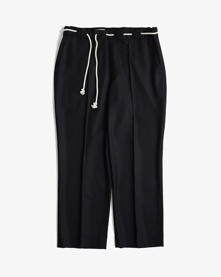 ORRS / Sailing Trousers Wool Herringbone / D.NAVY