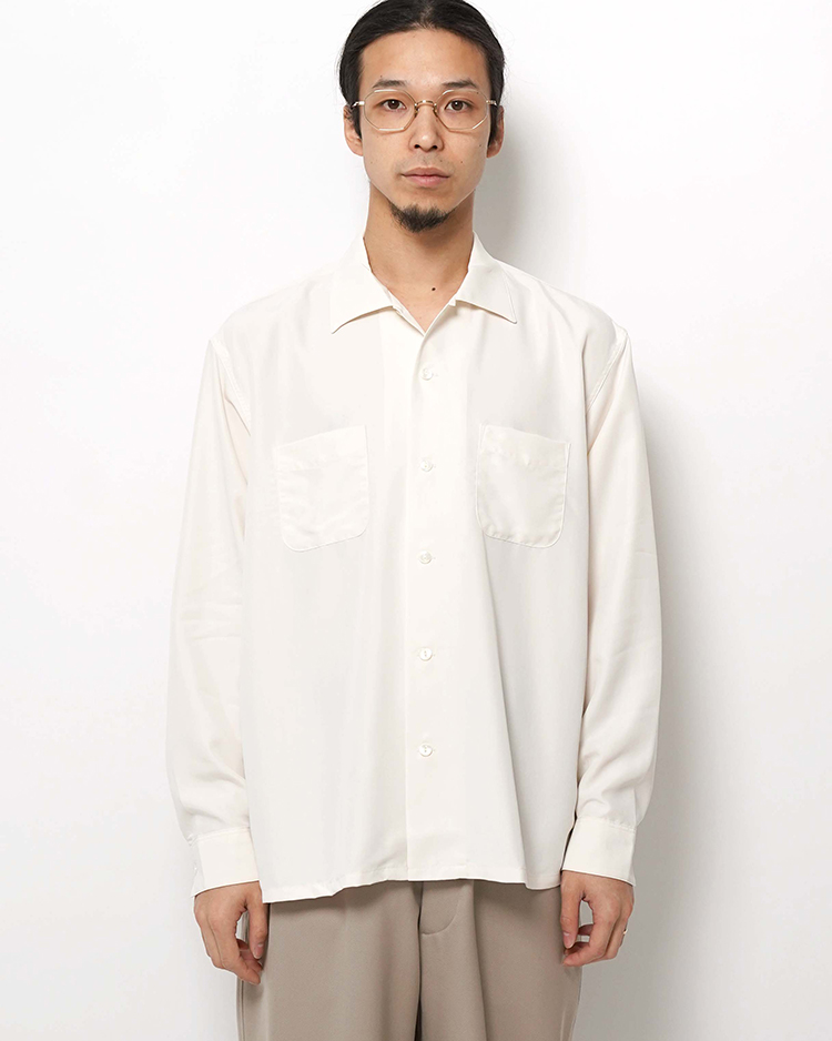ORRS / OPEN COLLER SHIRT / NATURAL