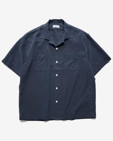  / S/S OPEN COLLER SHIRT / NAVY
