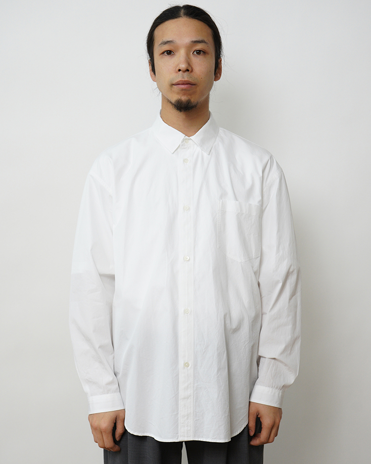 ATON (MEN) / SUVIN BROAD WASHED SHIRT / WHITE