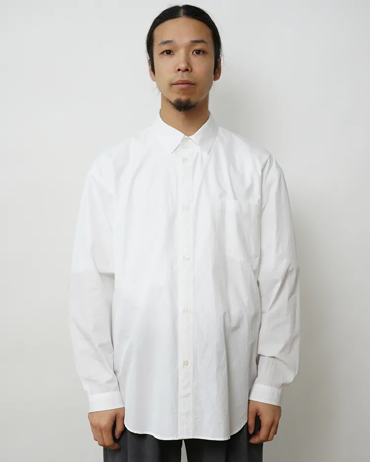 ATON (MEN) / SUVIN BROAD WASHED SHIRT / WHITE