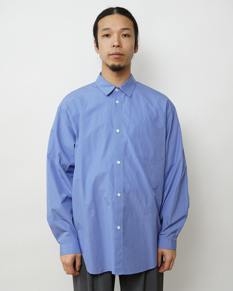 ATON (MEN) / SUVIN BROAD WASHED SHIRT / SAX