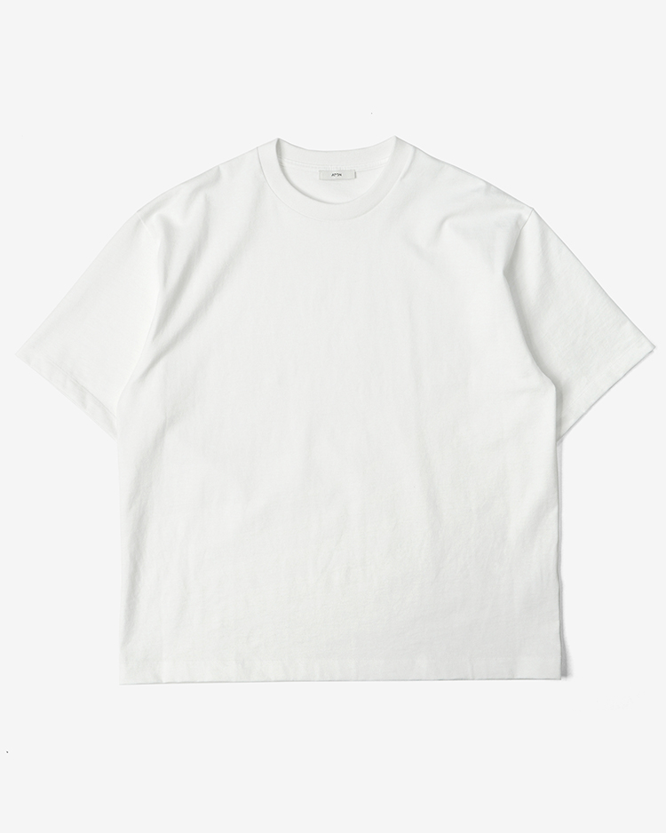 ATON (MEN) / 12/- AIR SPININNG  LOOSE FIT T-SHIRT / WHITE