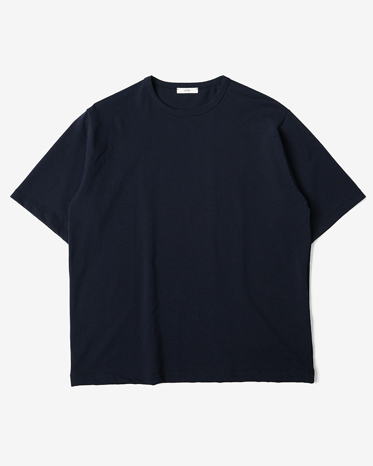 ATON (MEN) / DRY COTTON JERSEY STANDARD T-SHIRT / NAVY