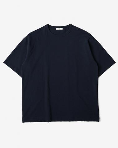 ATON (MEN) / DRY COTTON JERSEY STANDARD T-SHIRT / NAVY