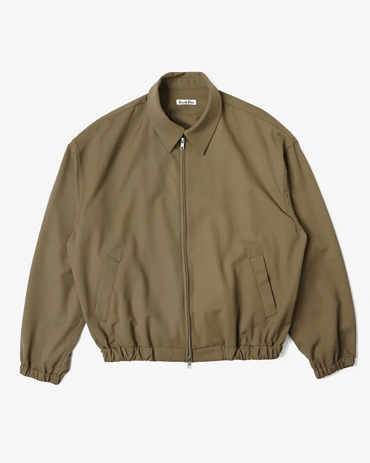 Dice&Dice / HIGH COUNT GABARDINE ZIP BLUSON / TAUPE