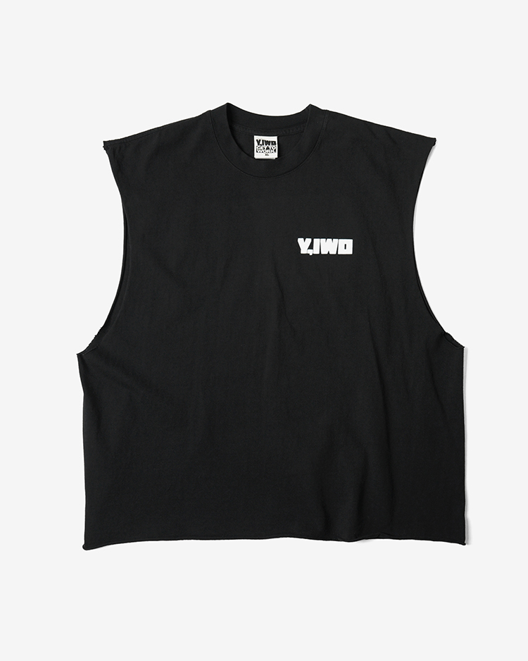 Y,IWO / Hardwear Cap Sleeve Tee / BLACK × WHITE