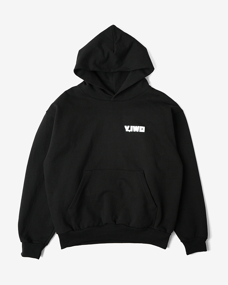 Y,IWO / Hardwear Hoodie / BLACK × WHITE
