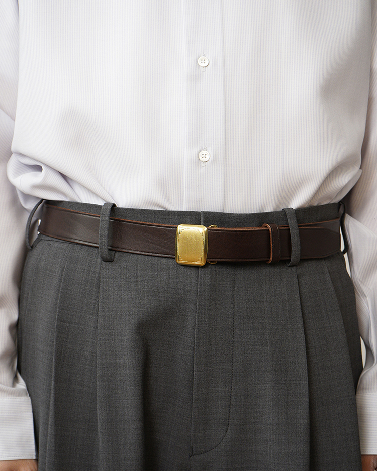PHIGVEL / HICKOK BELT / DARK BROWN × BRASS