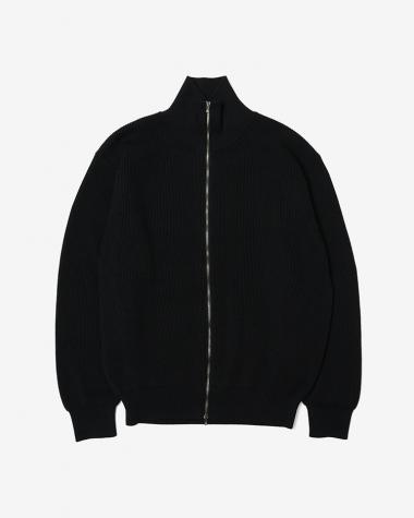  / HIGH TWIST CASH COTTON RIB DRIVERS KNIT / BLACK