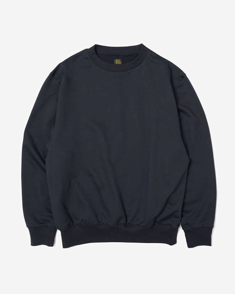 BATONER (MEN) / ULTRA CREAMY INLAY CREW NECK LONG SLEEVE / NAVY