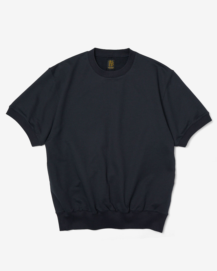 BATONER (MEN) / ULTRA CREAMY INLAY CREW NECK SHORT SLEEVE / NAVY