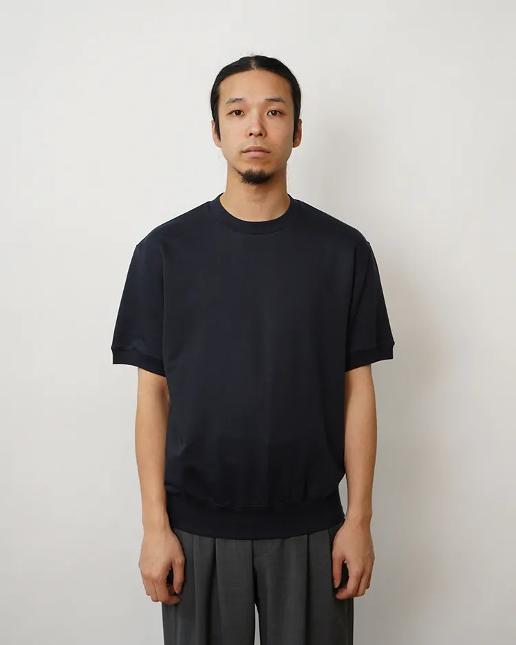 BATONER (MEN) / ULTRA CREAMY INLAY CREW NECK SHORT SLEEVE / NAVY